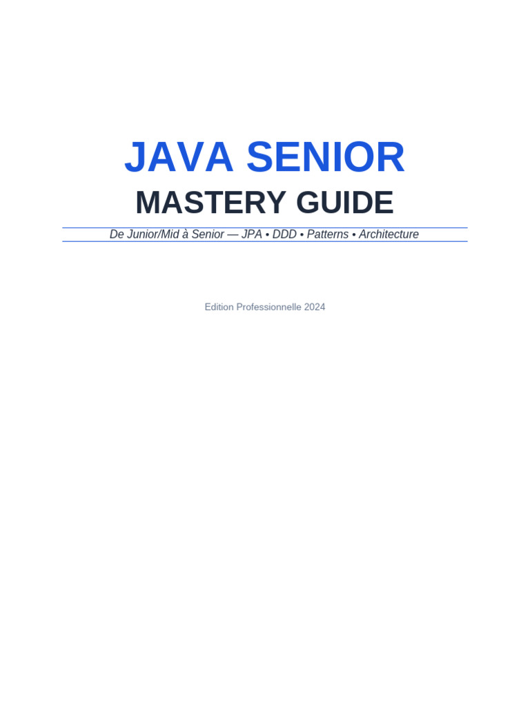 Java Senior Mastery Guide | PDF