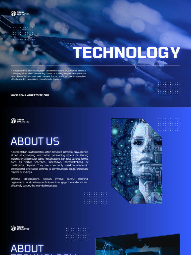 Black and Blue Gradient Technology Presentation | PDF | Multimedia ...