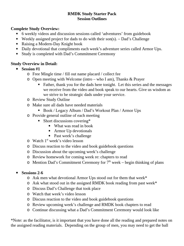 RMDK Study Starter Pack | PDF