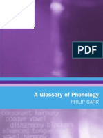 A Glossary Of Phonology - Philip Carr