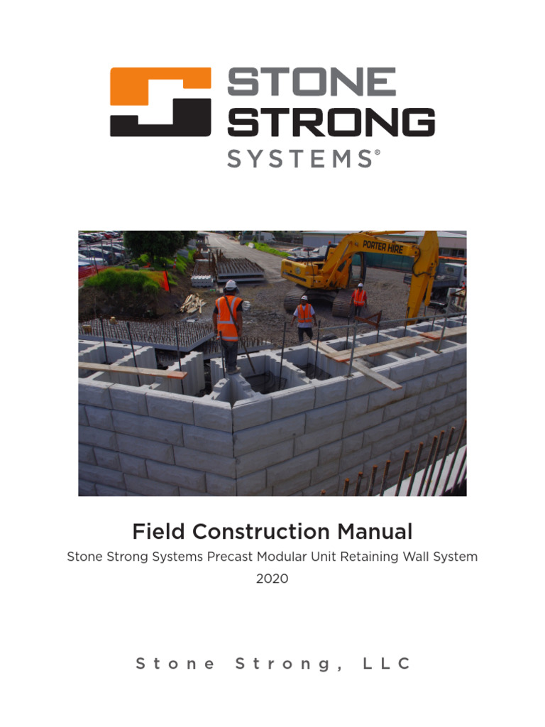 Field Construction Manual Stone Strong Systems Precast Modular Unit ...