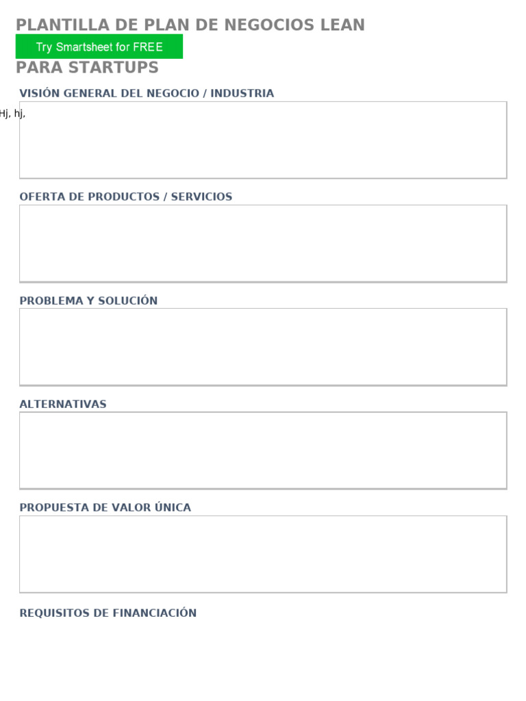 IC Lean Business Plan Template for Startups 27161 WORD ES | PDF