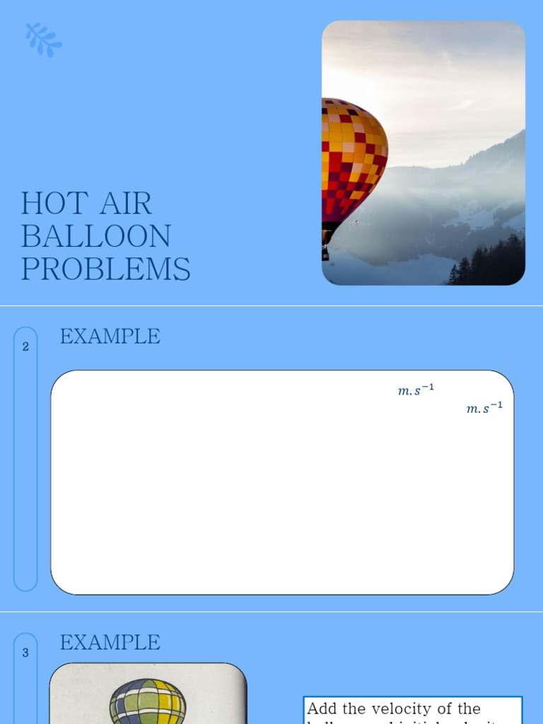 Hot Air Balloon Problems | PDF