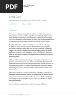 Download Fact Sheet Child Care by Center for American Progress SN103047072 doc pdf