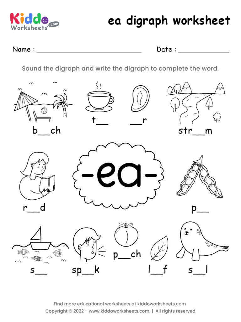 Ea Digraph Worksheet | PDF