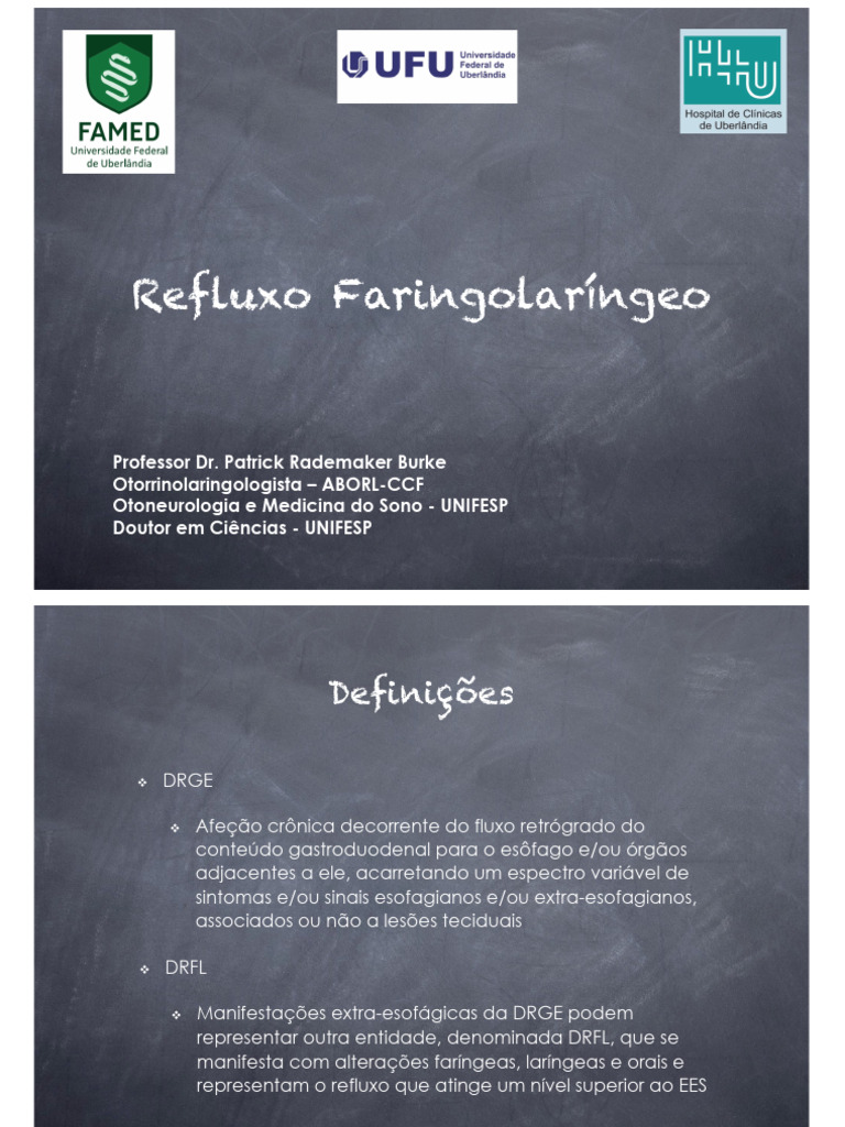 RFL e Câncer de Laringe | PDF | Doença do refluxo gastroesofágico | Laringe