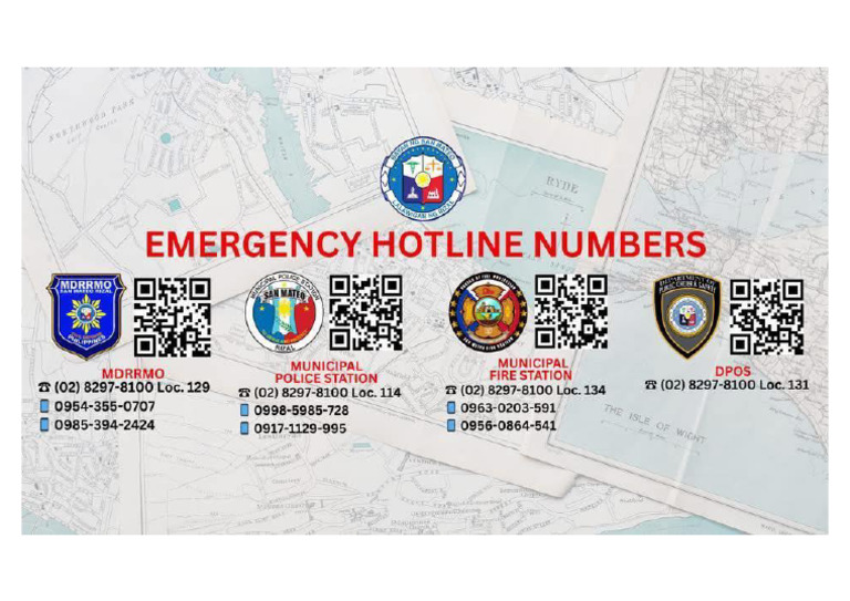 Hotline Numbers Mdrrmo | PDF