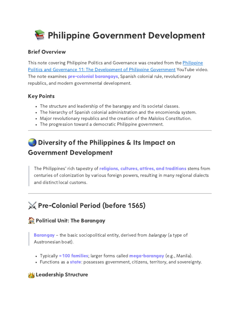 Philippine Politics and Governance 11_ the Development of Philippine ...