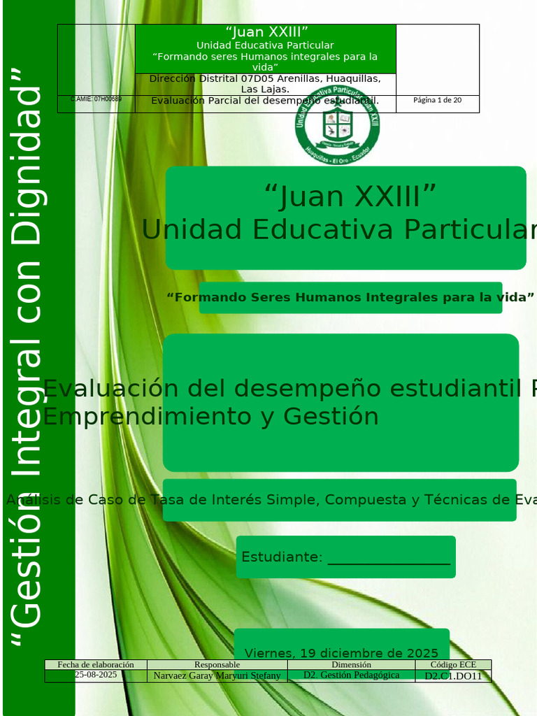 Proyecto Evluación Parcial 4 Emprendimiento y Gestión 1BGC (2) | PDF ...