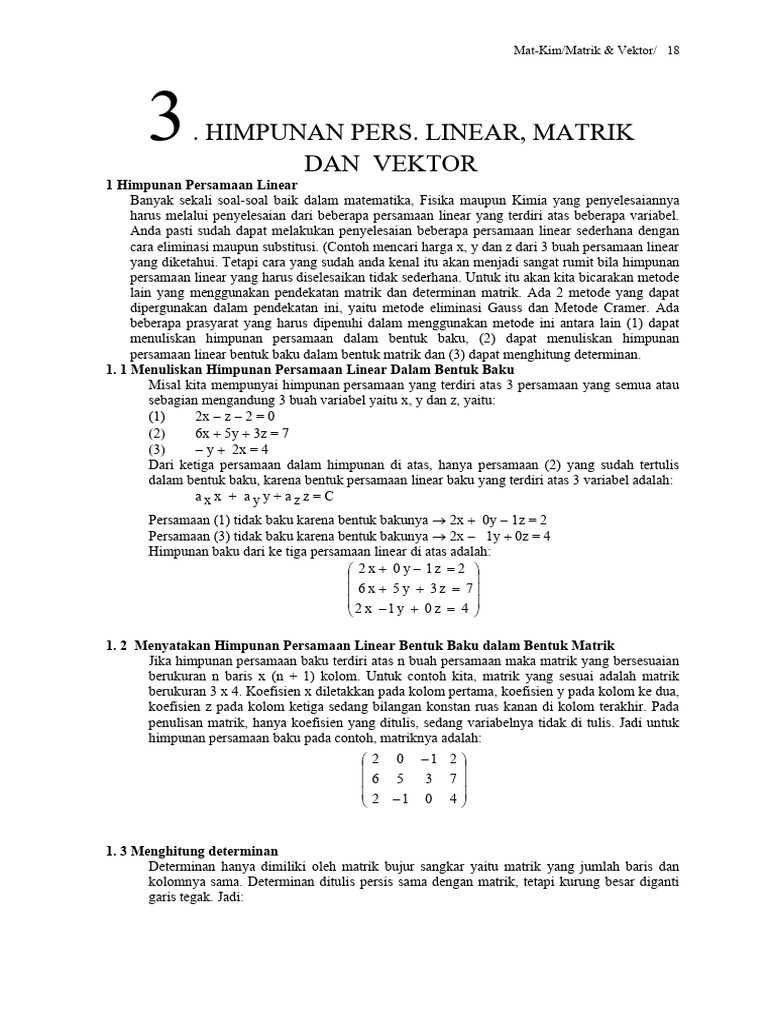 Himpunan PERS Linear | PDF