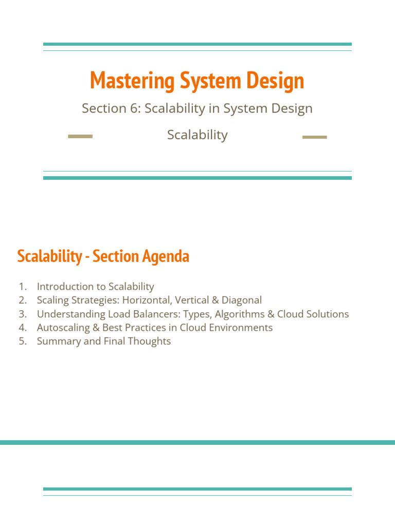 Slides+ +Section+6+ +Scalability | PDF | Load Balancing (Computing ...