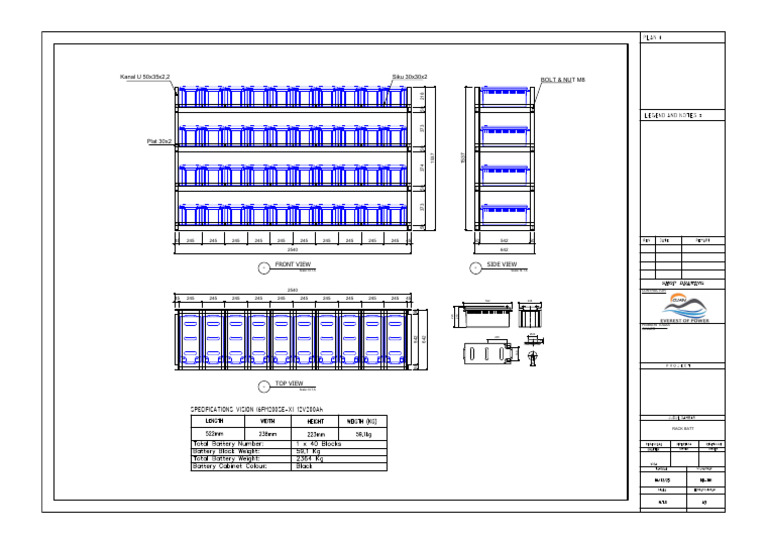 Rack Battery 200ahx40 | PDF