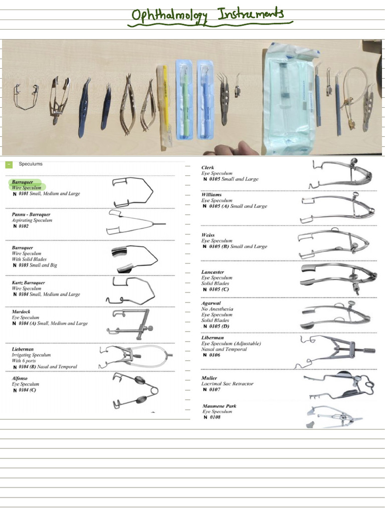 Ophtha instruments cataract | PDF