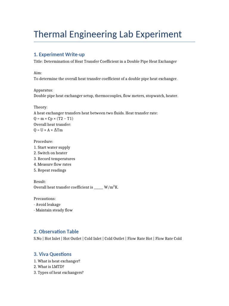 TE Lab Experiment | PDF
