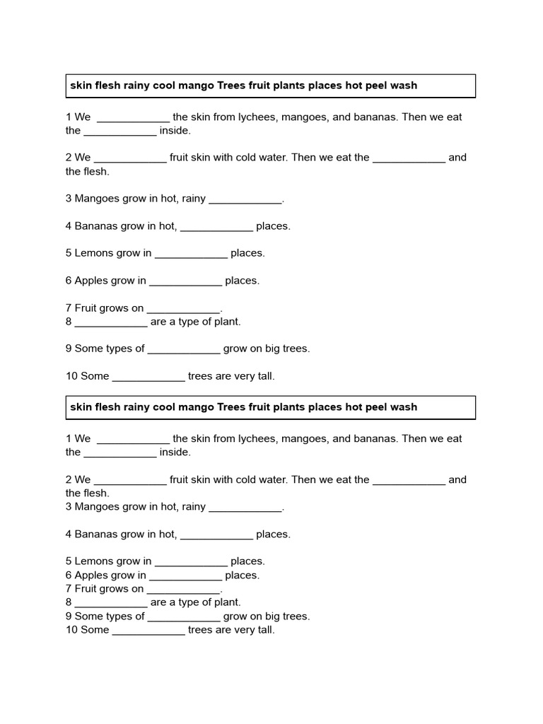 Fruit Test | PDF