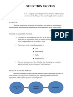 Selection Process Overview