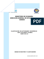 Clasificación de Actividades Económicas de El Salvador (CLAEES)