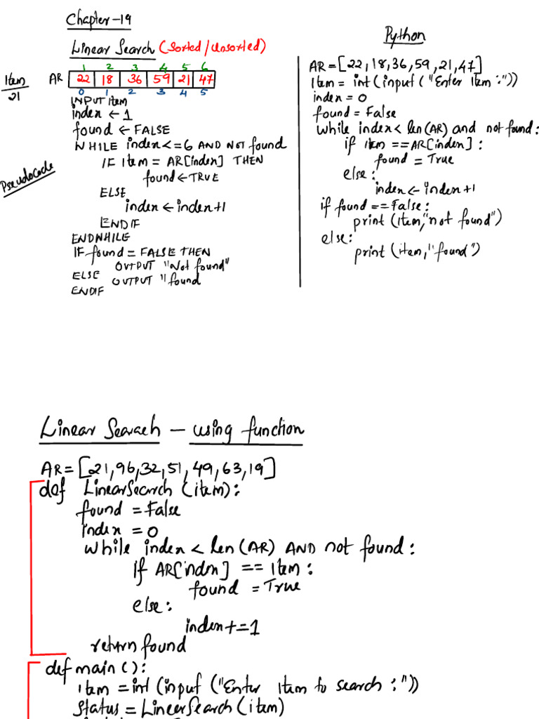 Linear Search | PDF