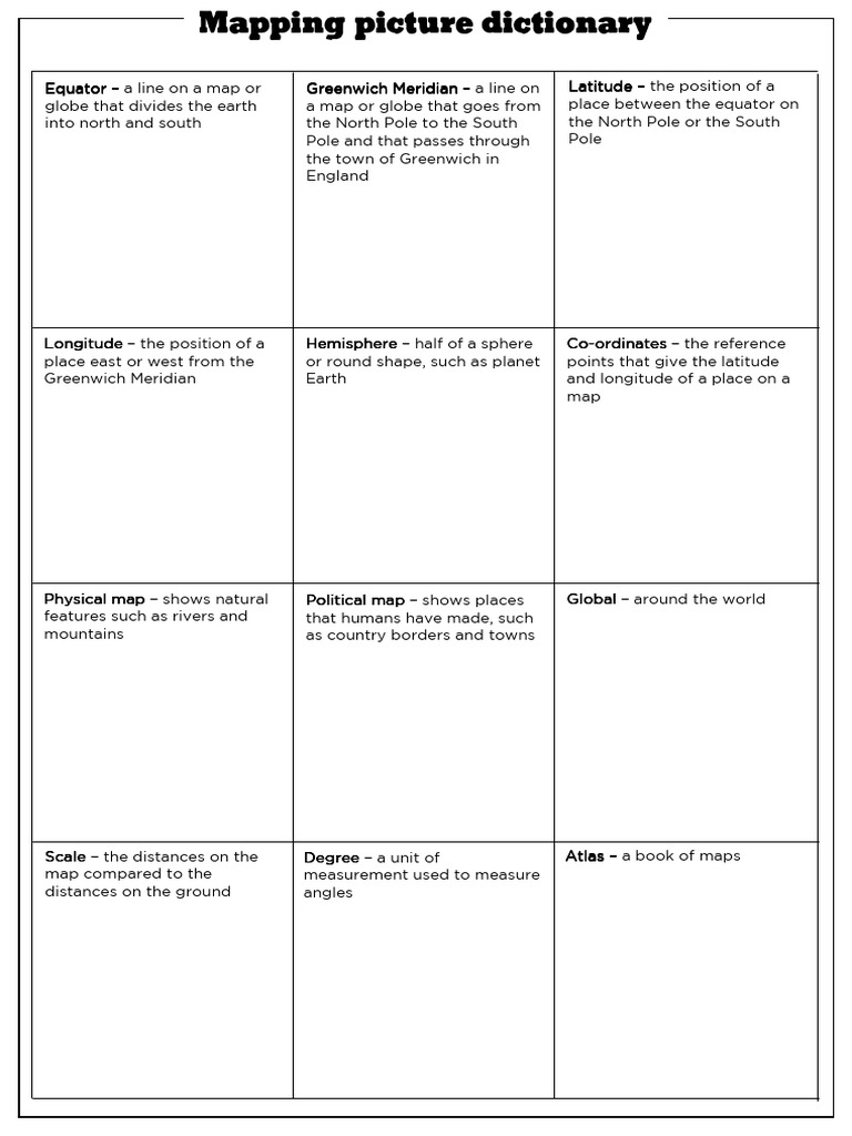 02 Mapping Picture Dictionary | PDF