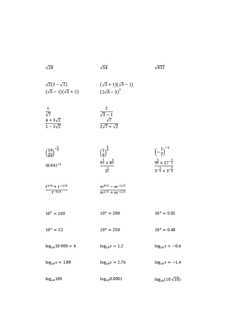 Tutorial 3 | PDF | Logarithm | Mathematics