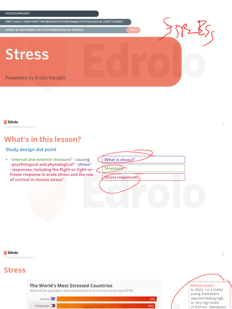 3A Stress - Edrolo - Study Notes Annotated JrKm1Zk | PDF | Stress ...
