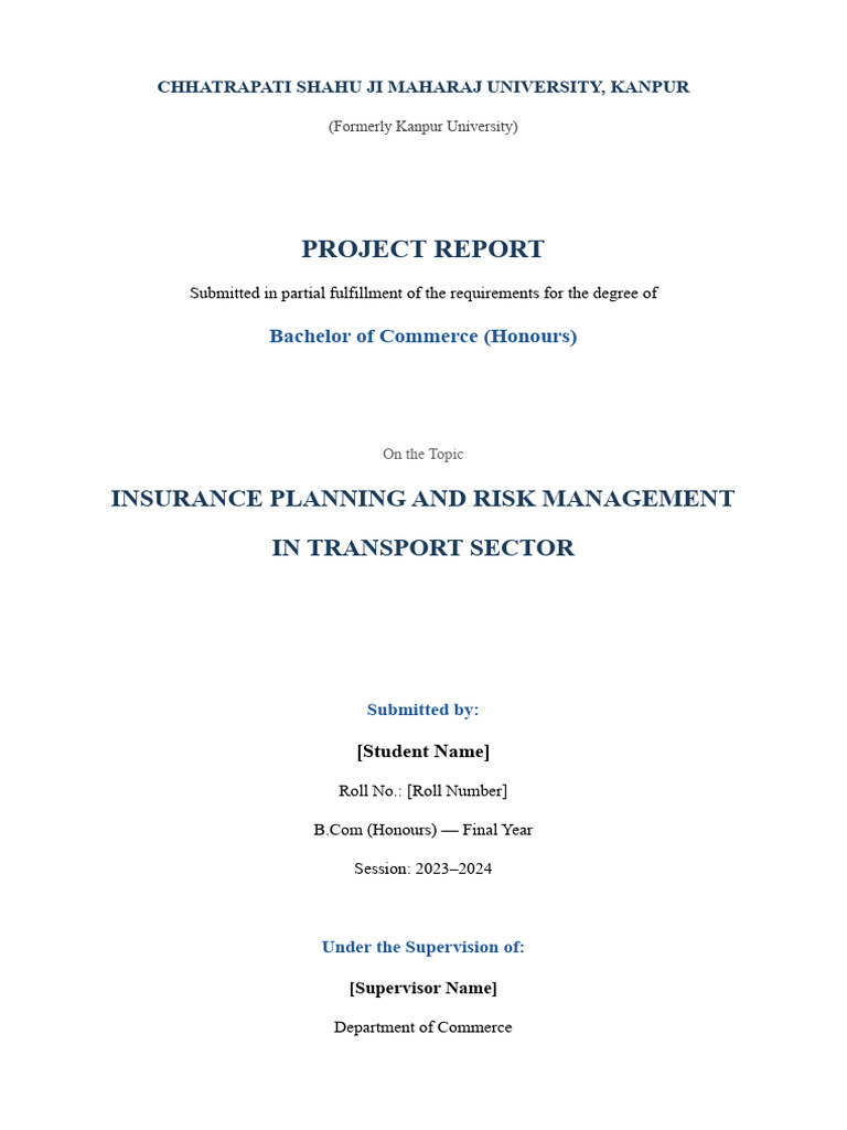 BCom Project Report Transport Sector-2.Docx 20260419 192839 0000 | PDF ...