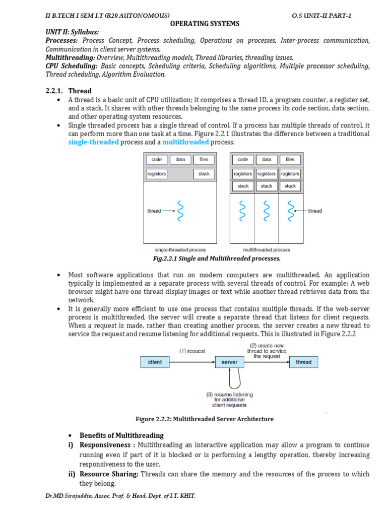 r20 Os Unit 2 Part 2 | PDF | Thread (Computing) | Scheduling (Computing)
