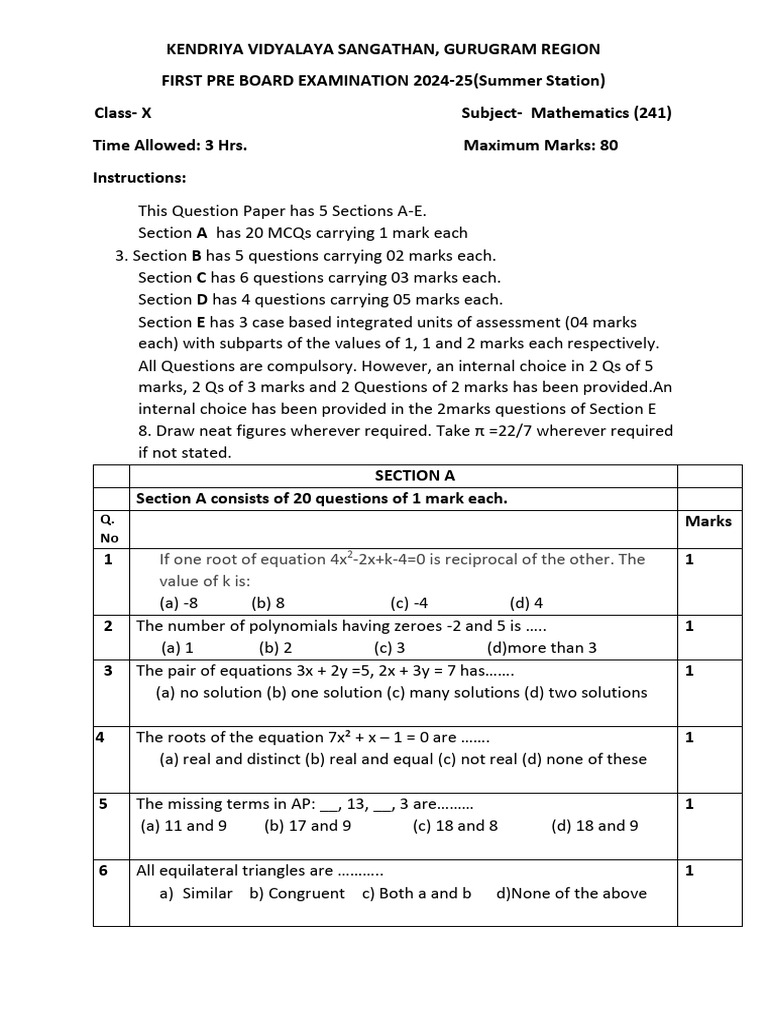 Maths Qp Ss1 Basic Set2 | PDF | Circle | Area