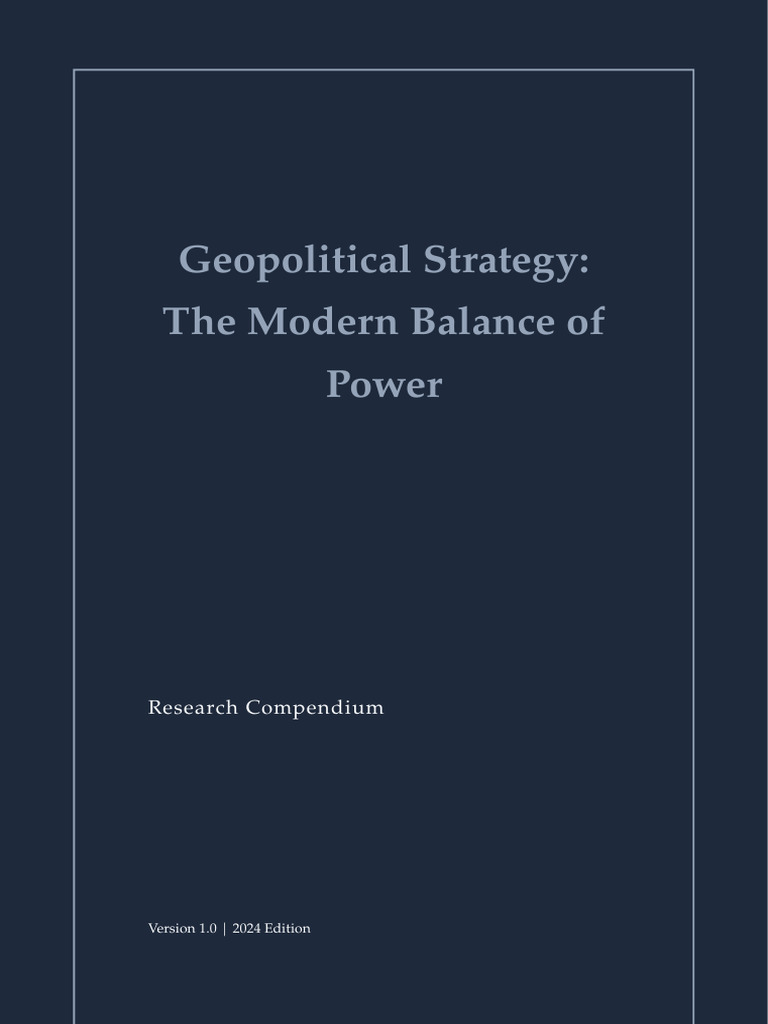 Geopolitical Strategy 21st | PDF | Geopolitics | Political Science
