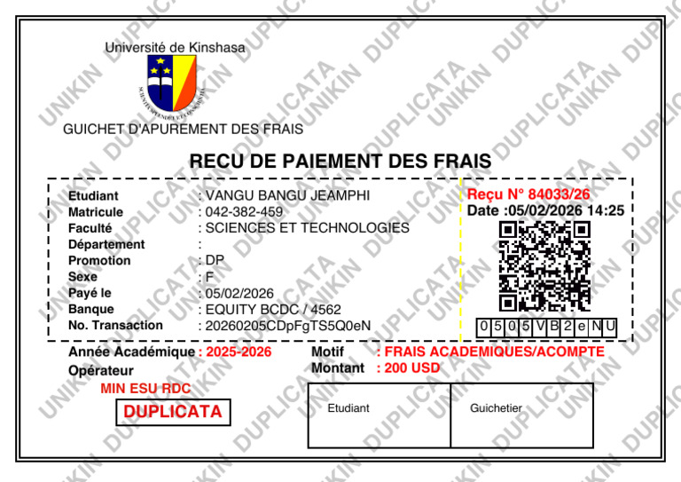 Reçu de Payement | PDF
