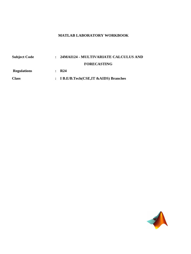MATLAB Manual Worksheets1 4 2 (1) | PDF | Integral | Divergence