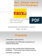 Logiciel Libre, Citoyen Libre Et Citoyenneté À L'ère Numérique