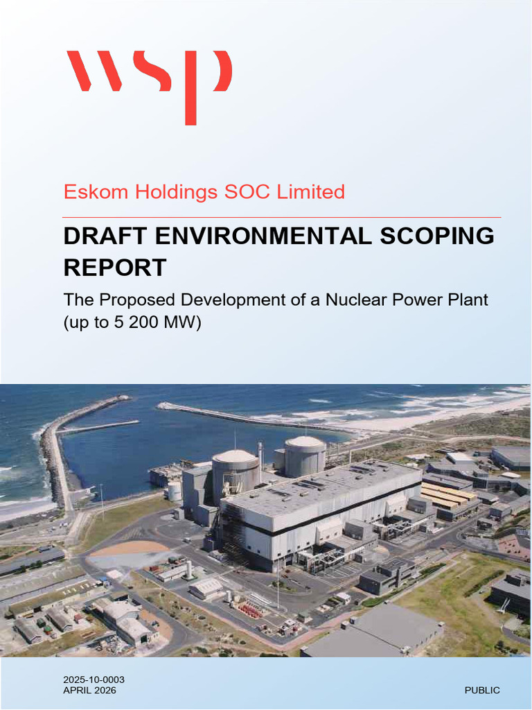 Draft Environmental Scoping Report | PDF | Nuclear Reactor | Nuclear ...