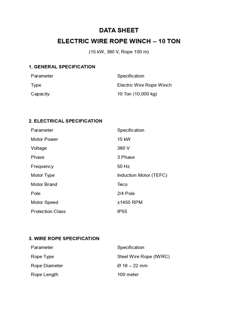 Electric Winch | PDF
