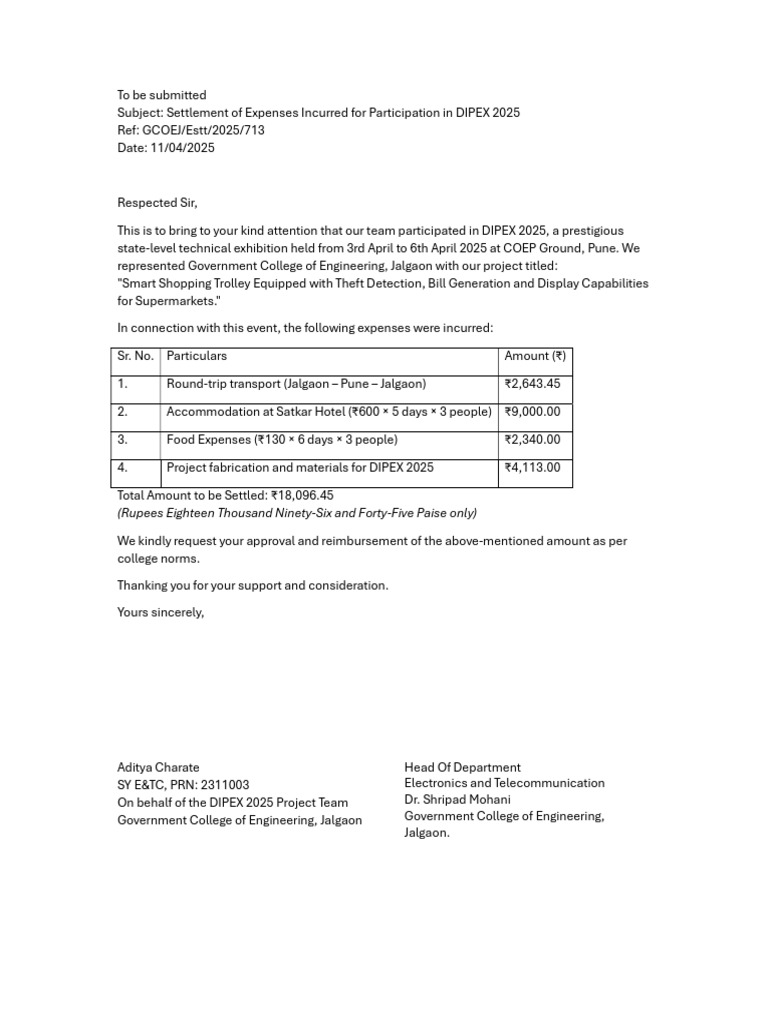 dipex formated setelment | PDF