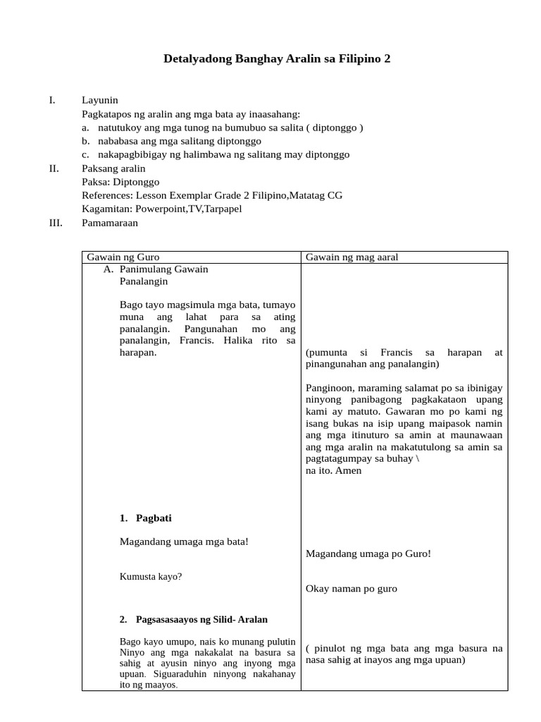 Detalyadong-Banghay-Aralin-sa-Filipino-2 | PDF