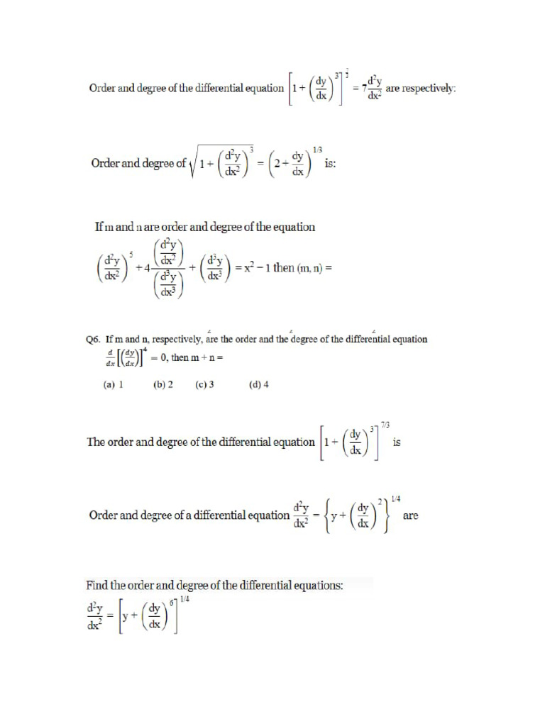 Order of DE | PDF