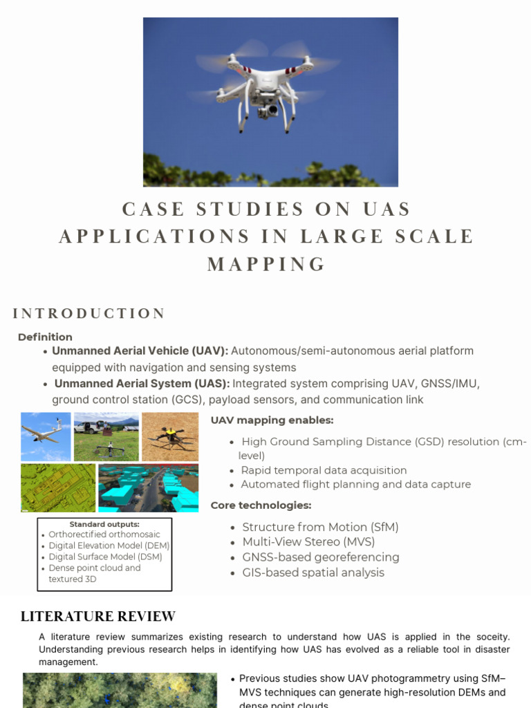 Case Studies on Uas Applications in Large Scale Mapping | PDF ...