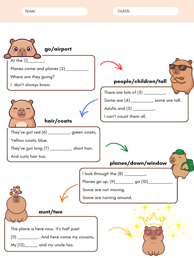 Fill in the Blanks Verbs Worksheet | PDF