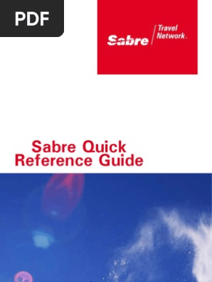 Sabre Quick Reference Aviation Services Economics