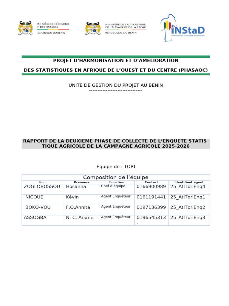 Rapport Deuxieme Phase ESA 2025 EQUIPE TORI | PDF