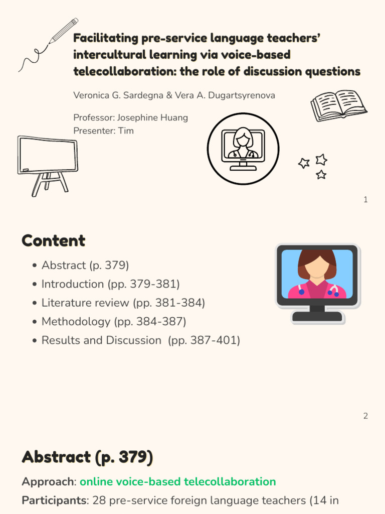 Telecollaboration Through Discussion Questions | PDF
