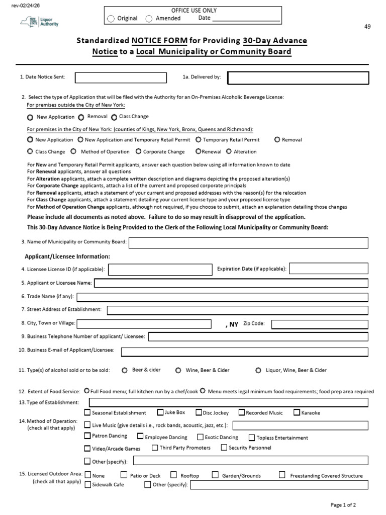 Standardizednoticeform 02242026 | PDF | License | Signature