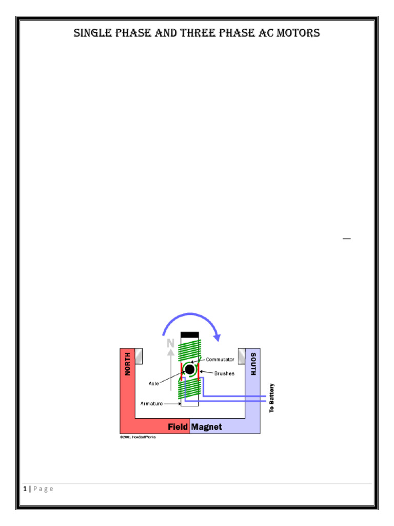 Single Phase and Three Phase Motors 053919 | PDF | Electric Motor ...