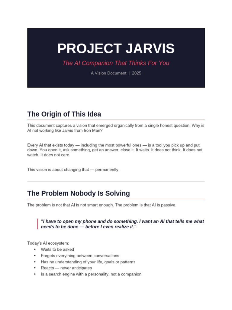 project_jarvis_vision | PDF | Artificial Intelligence | Intelligence ...