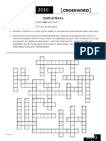 Code Wars 2010 - Crossword Prelim (Questions)