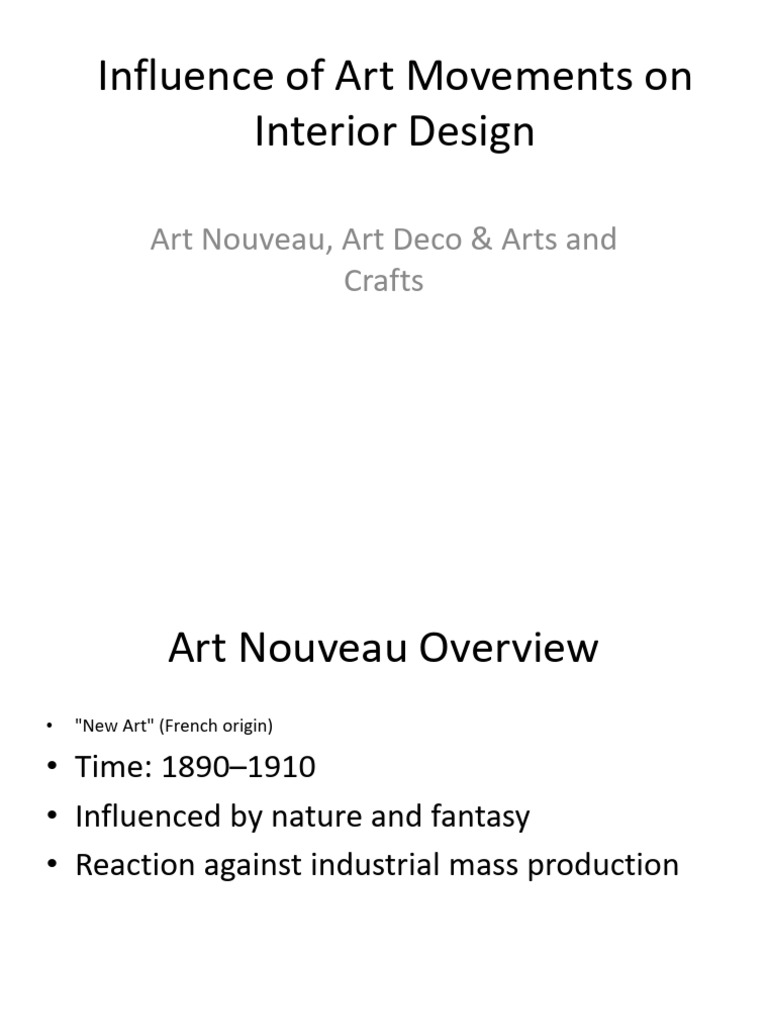 Art Movements Interior Design Presentation (1) | PDF