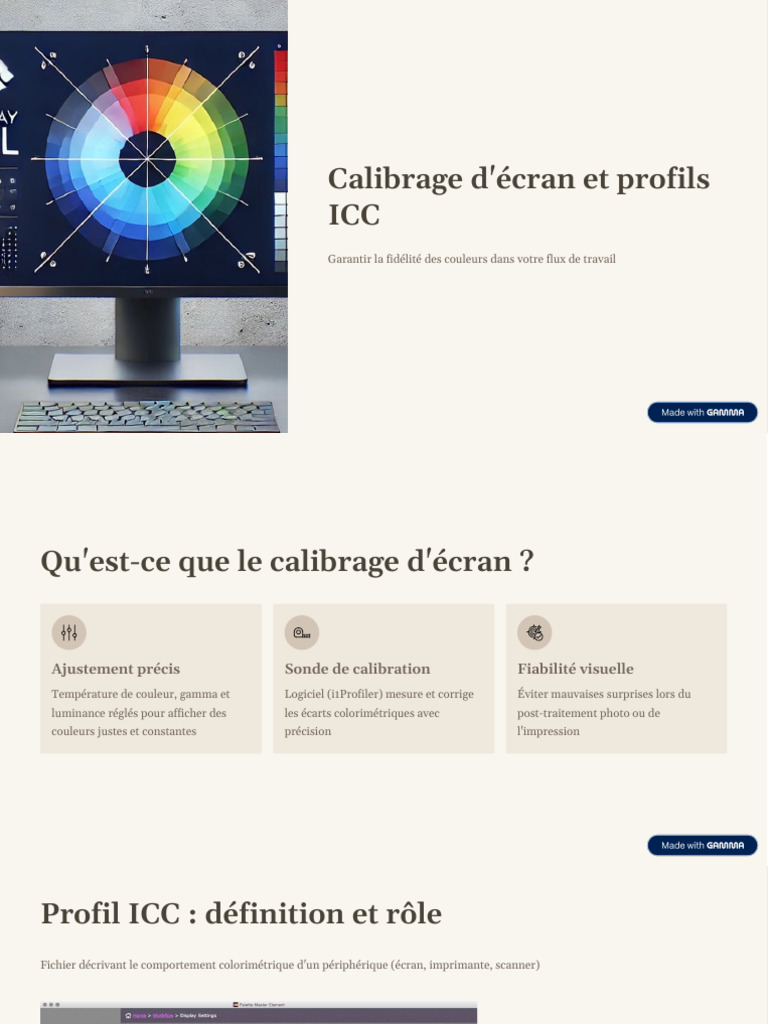 Calibrage Decran Et Profils ICC | PDF | Lumière | Couleur