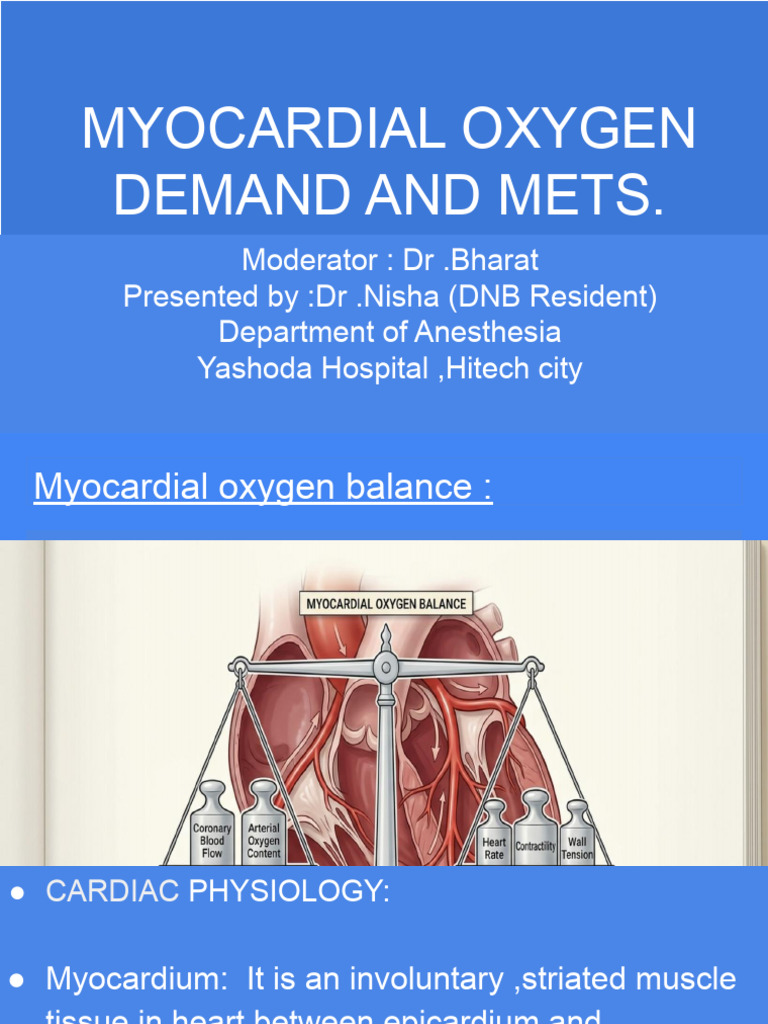 Myocardial Oxygen Demand and METS | PDF | Cardiac Muscle | Coronary ...