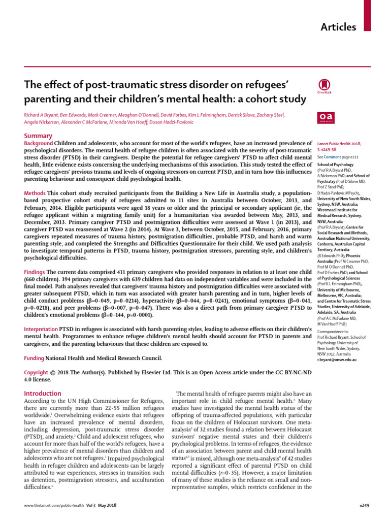 Pi is 2468266718300513 | PDF | Psychological Trauma | Mental Health